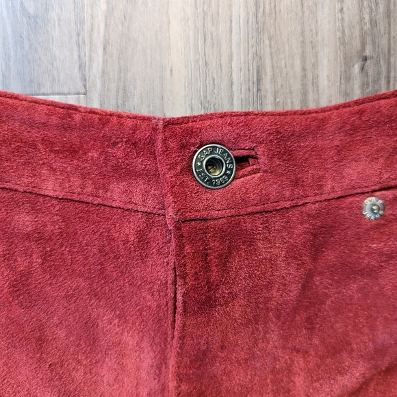 GAP - Red/Orange Skirt- Leather and Polyester - Picture 5 of 7